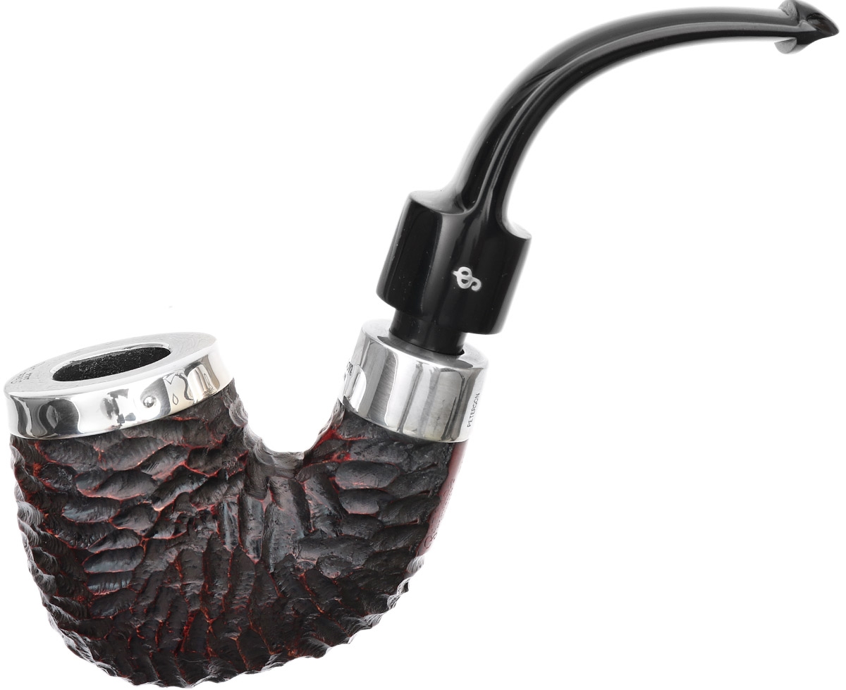 House Pipe Rusticated Silver Cap Bent P-Lip