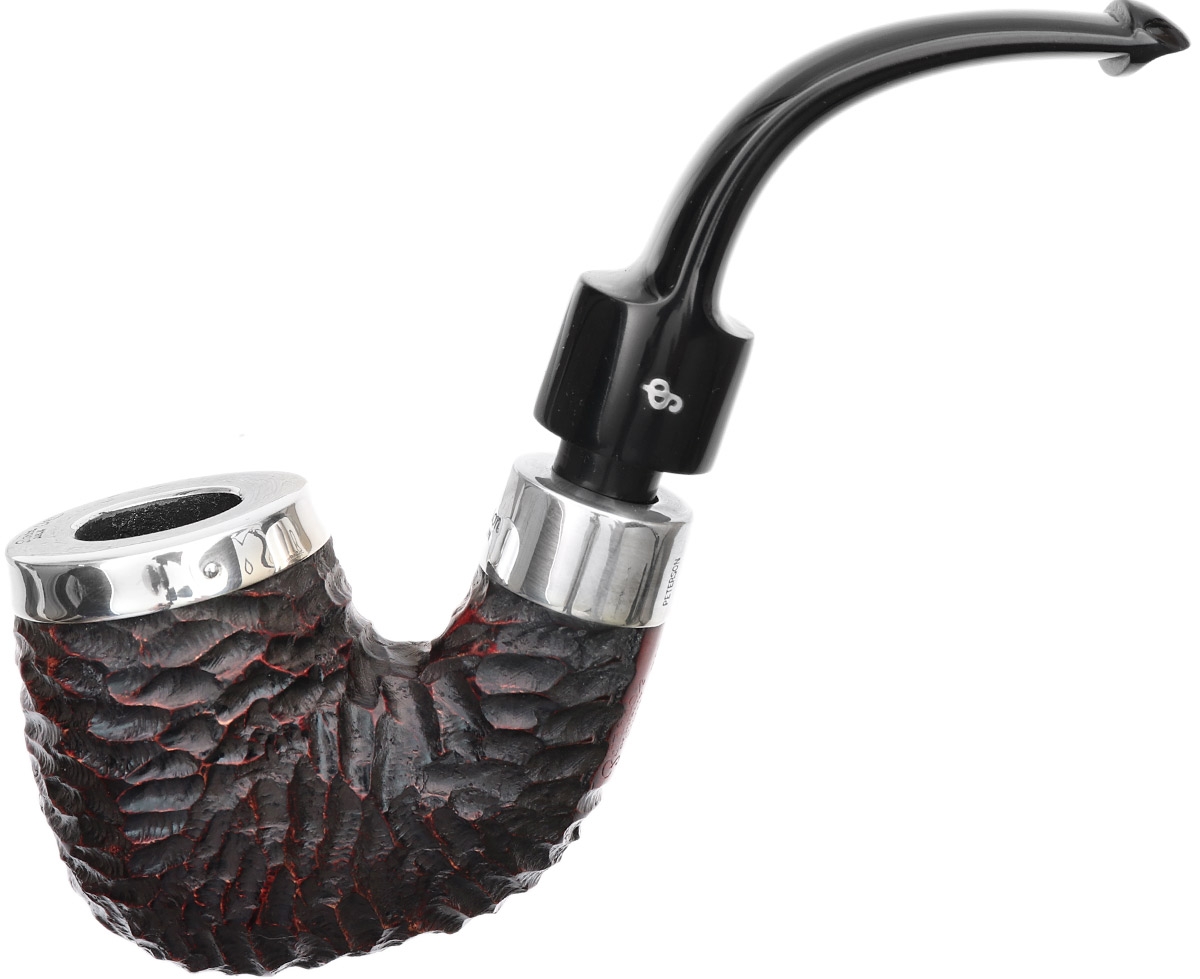 House Pipe Rusticated Silver Cap Bent P-Lip (9mm)