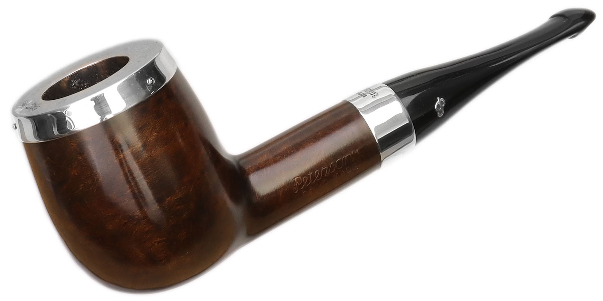 House Pipe Oak Silver Cap Billiard P-Lip