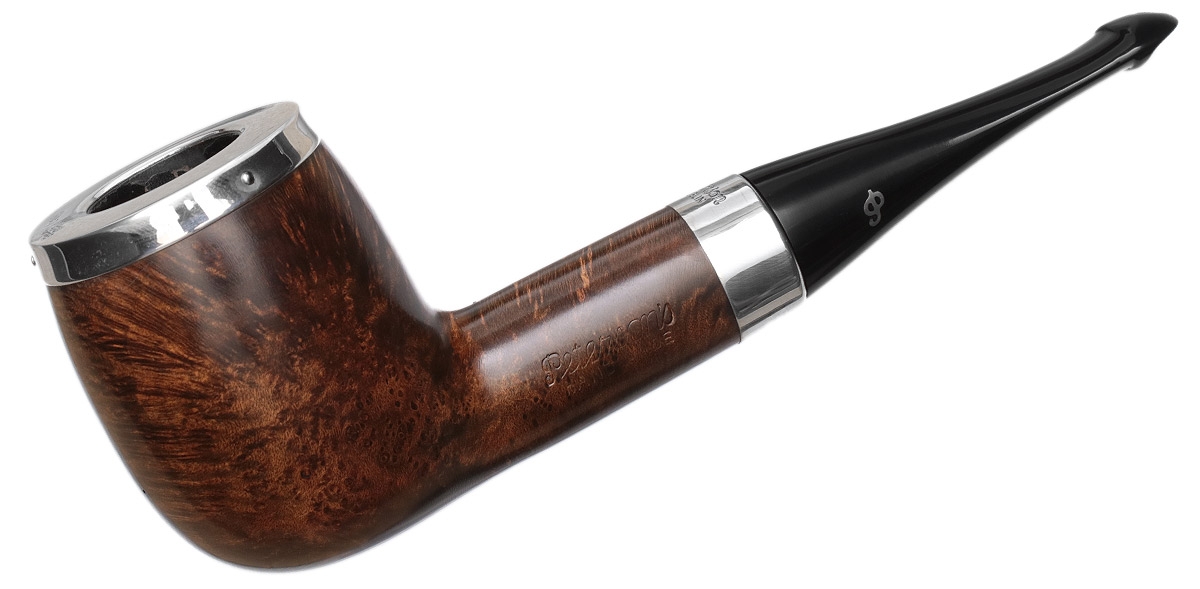 House Pipe Oak Silver Cap Billiard P-Lip (9mm)