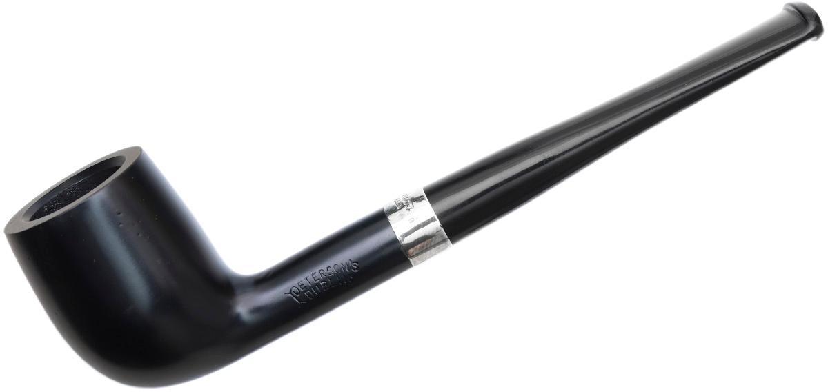 Junior Ebony Silver Mounted Straight Billiard Fishtail