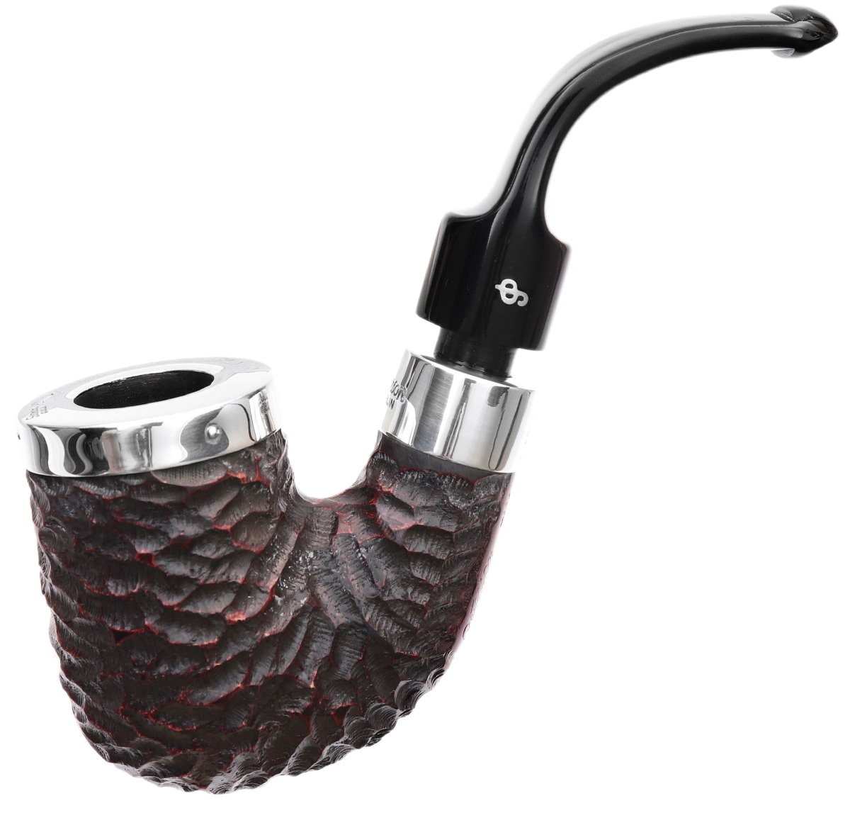 Pub Pipe Rusticated Silver Cap P-Lip (9mm)