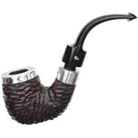 Peterson House Pipe Rusticated Silver Cap Bent P-Lip