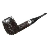 Peterson House Pipe Rusticated Silver Cap Billiard P-Lip