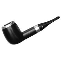 Peterson House Pipe Ebony Silver Cap Billiard P-Lip (9mm)